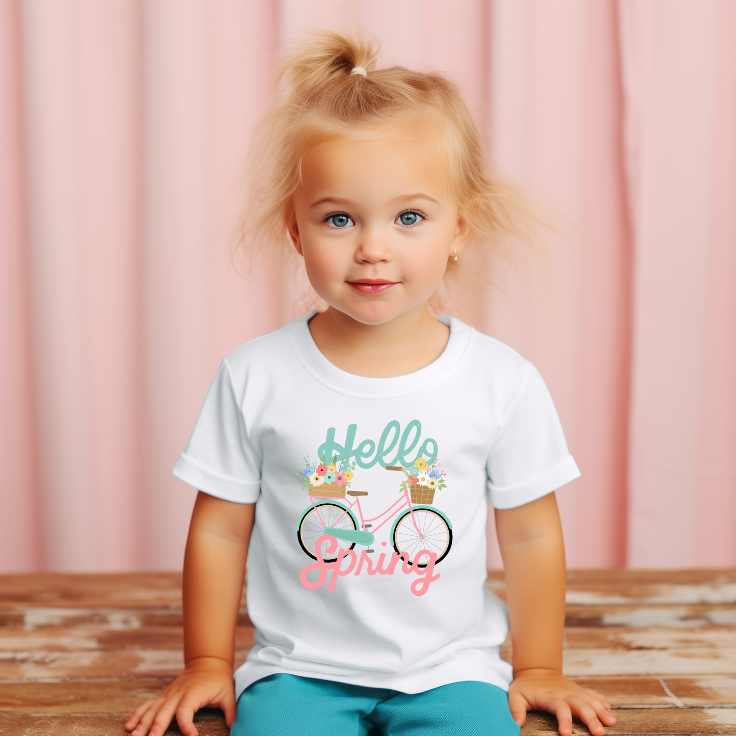 Hello Spring Toddler Short Sleeve Tee