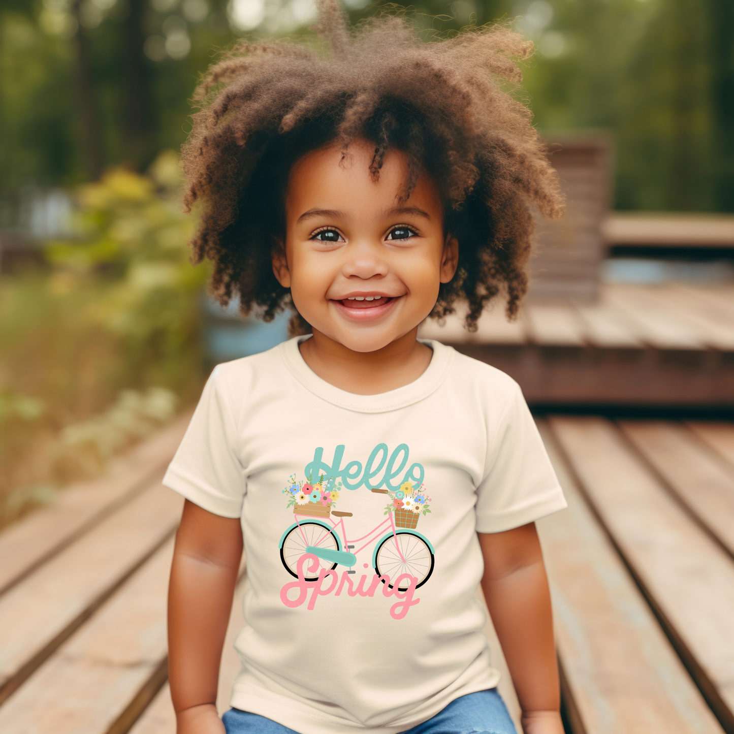 Hello Spring Toddler Short Sleeve Tee