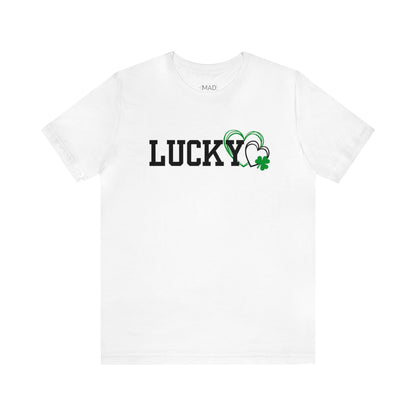 Lucky Heart Shamrock Unisex Jersey Short Sleeve Tee