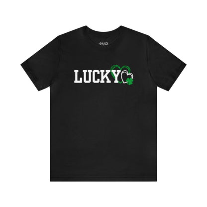 Lucky Heart Shamrock Unisex Jersey Short Sleeve Tee