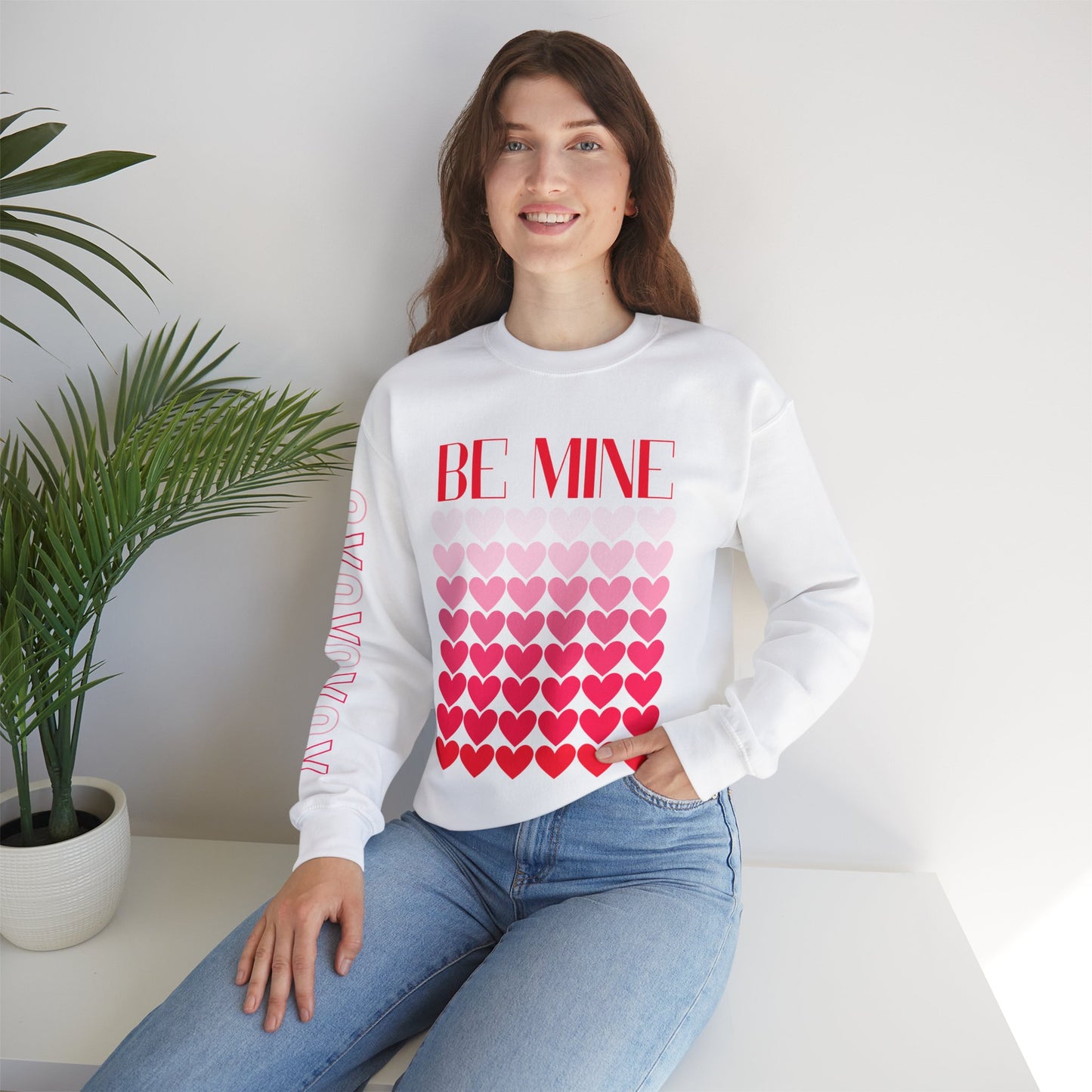 Be Mine | Valentine Day Sweatshirt | Unisex Heavy Blend™ Crewneck Sweatshirt