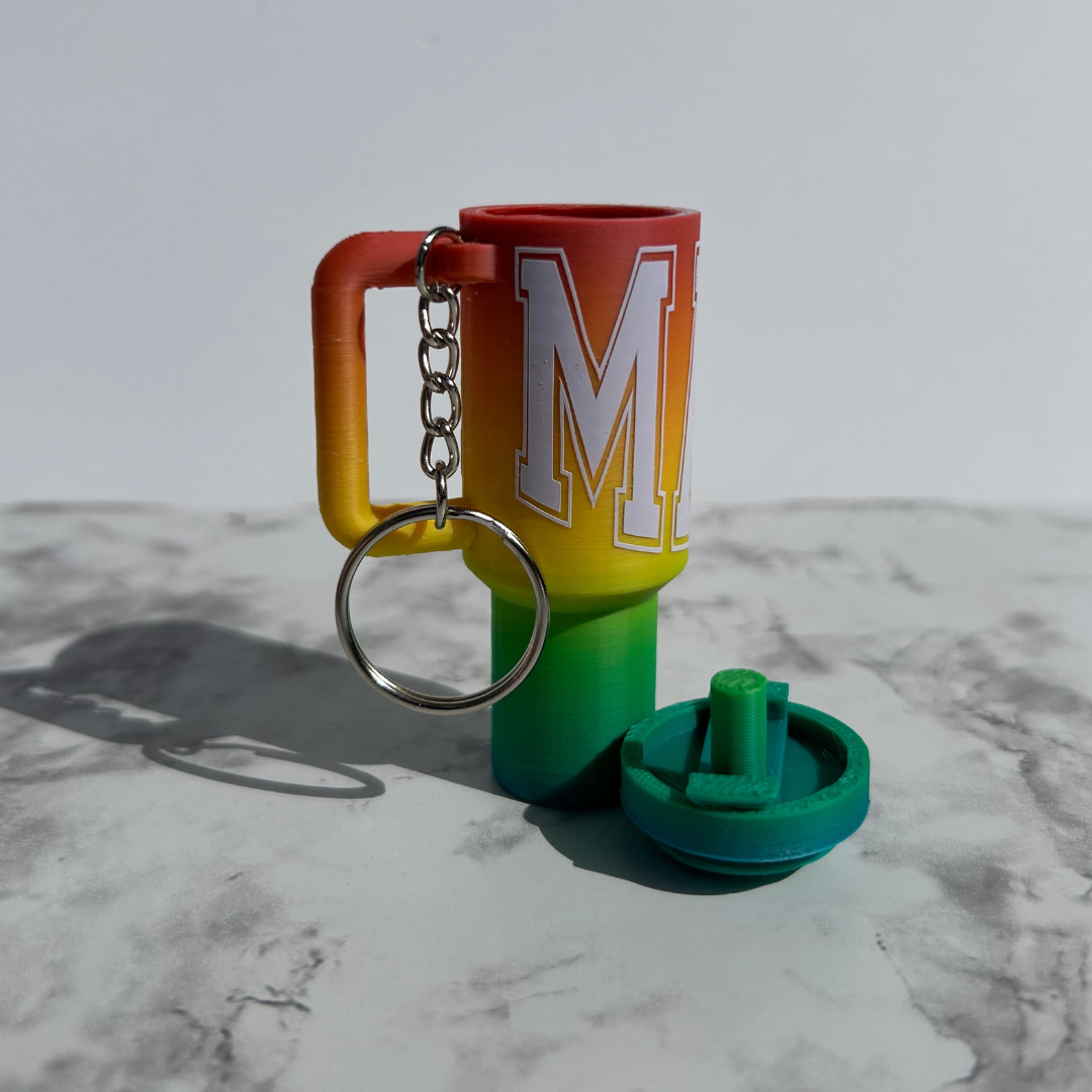 Rainbow Tumbler Keychain