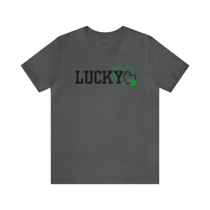 Lucky Heart Shamrock Unisex Jersey Short Sleeve Tee