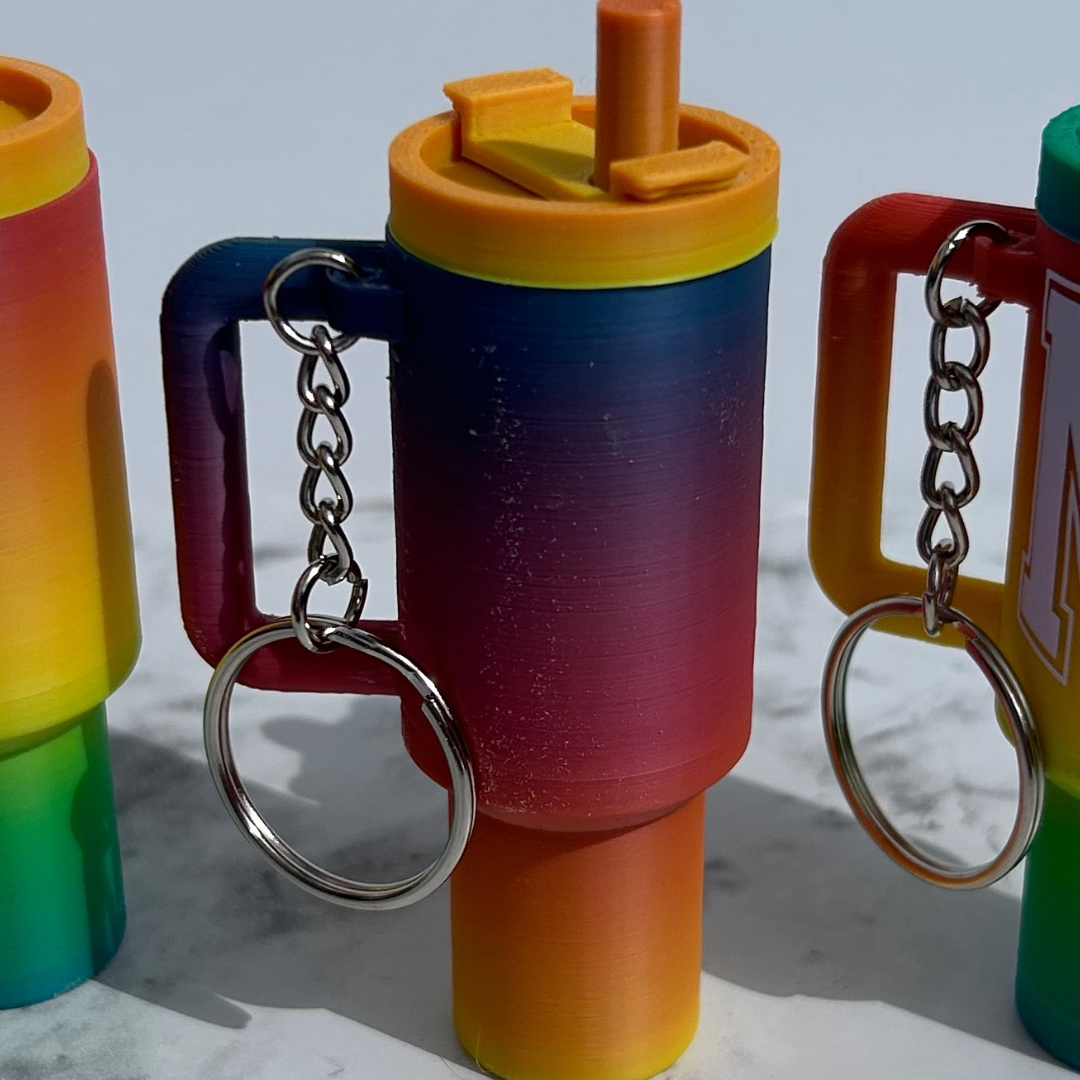 Rainbow Tumbler Keychain