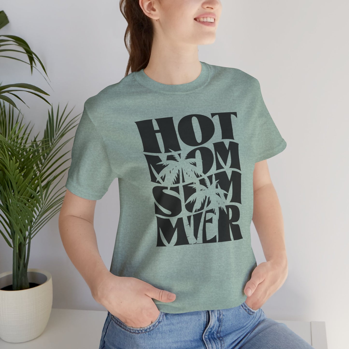 Hot Mom Summer Unisex Jersey Short Sleeve Tee