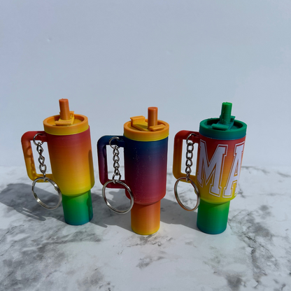 Rainbow Tumbler Keychain