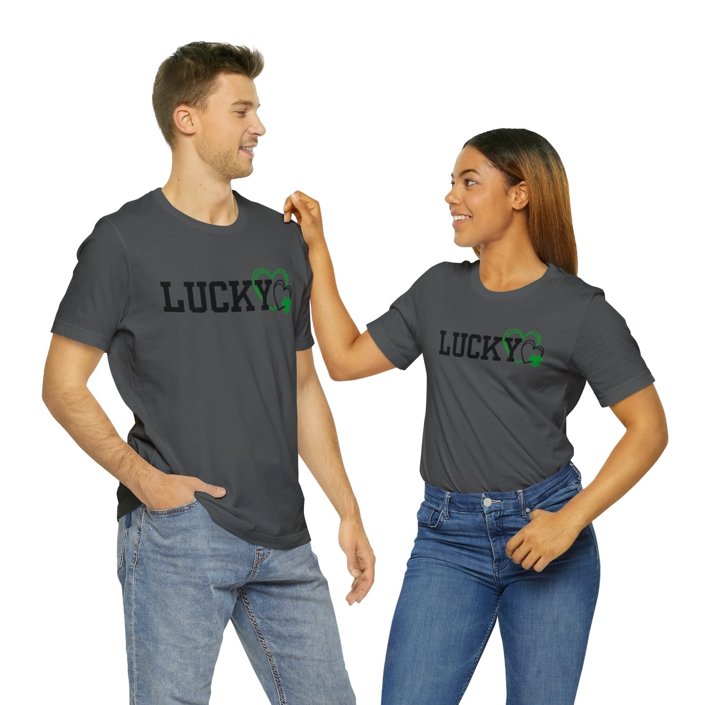 Lucky Heart Shamrock Unisex Jersey Short Sleeve Tee