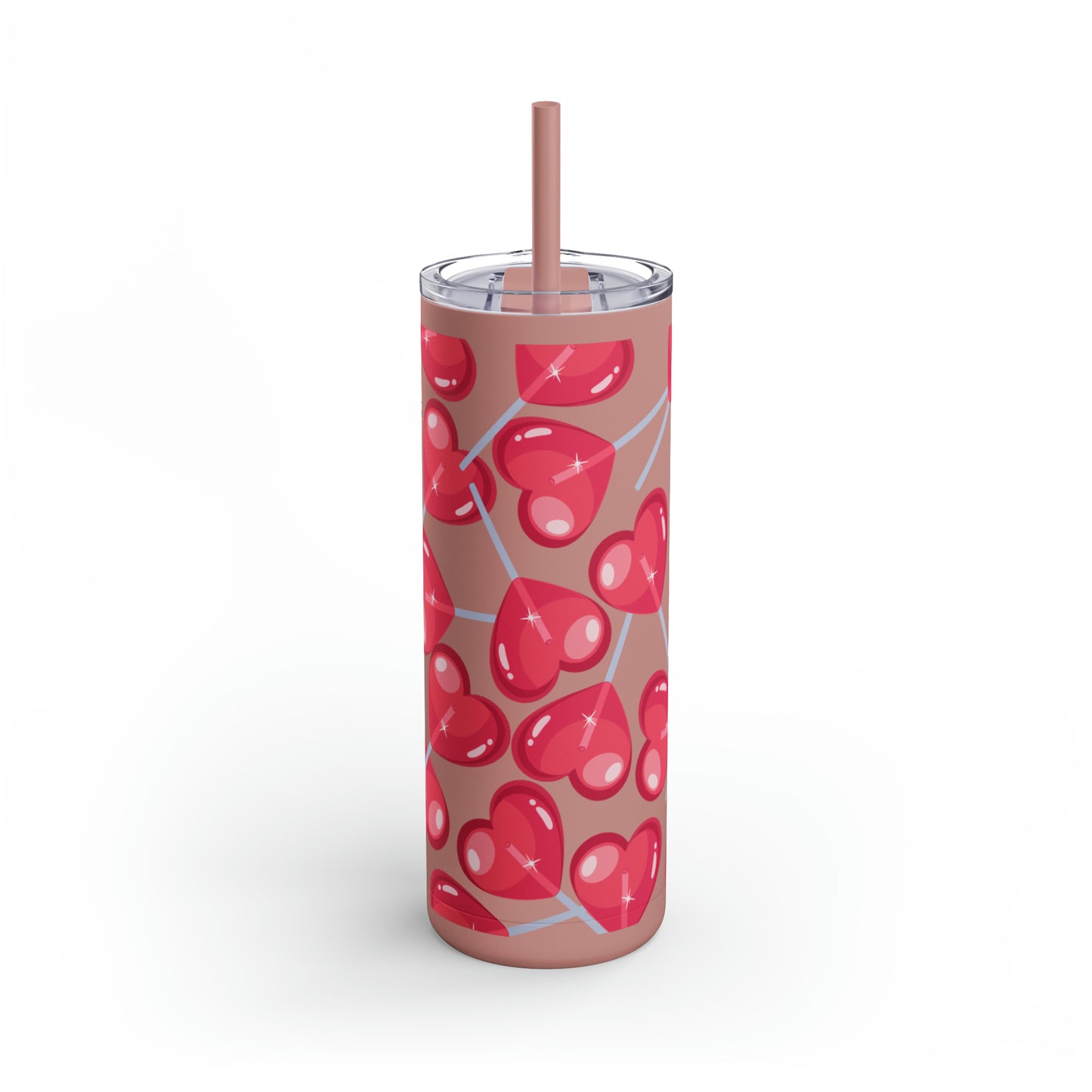 Heart Sucker Tumbler | Valentine's Day | Maars Maker Skinny Matte Tumbler, 20oz