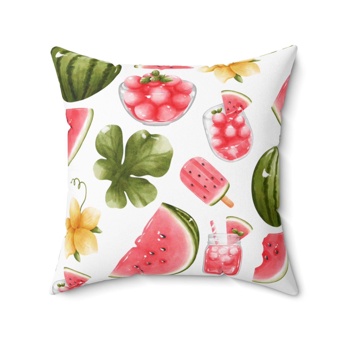 Watermolen Patterned Spun Polyester Square Pillow