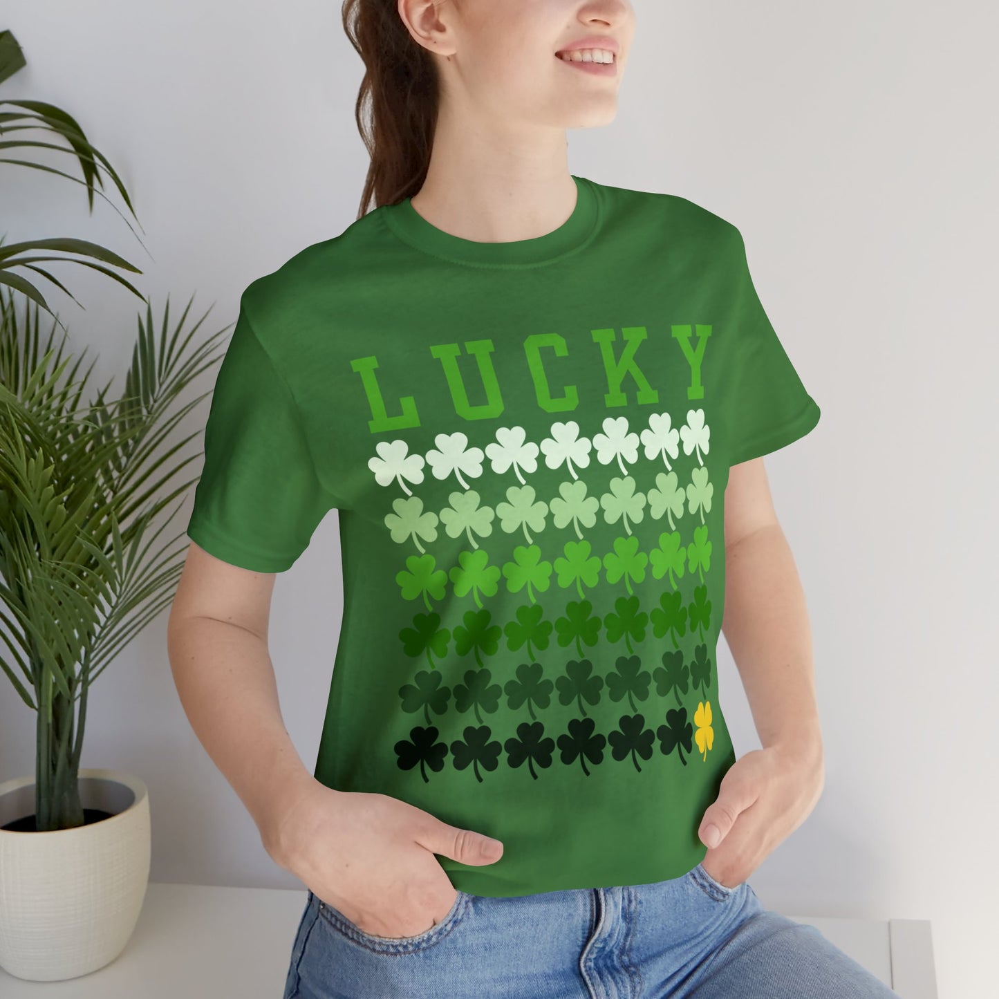 Lucky Shamrock St. Patrick's Day Unisex Jersey Short Sleeve Tee