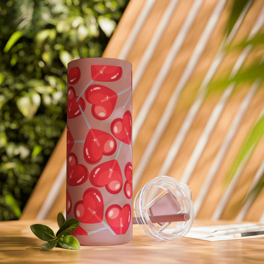 Heart Sucker Tumbler | Valentine's Day | Maars Maker Skinny Matte Tumbler, 20oz