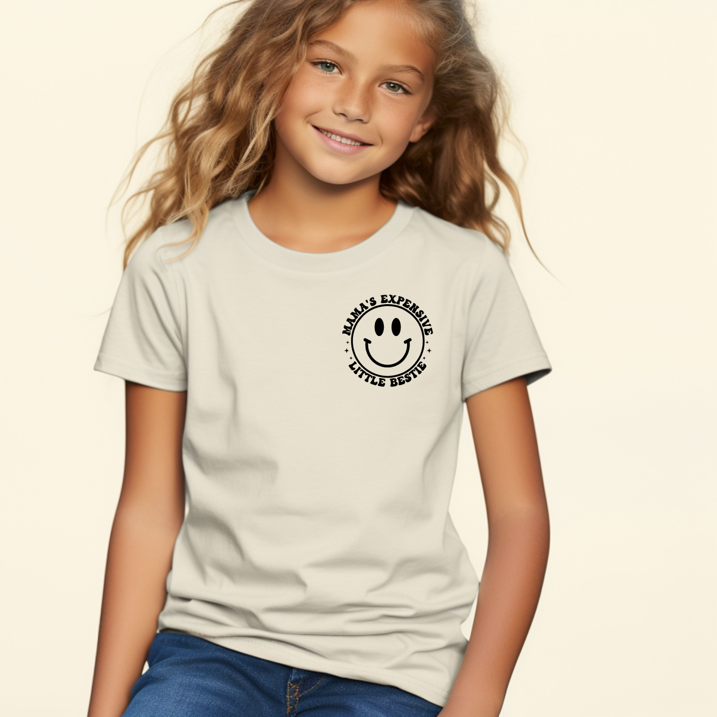 Mama's Expensive Little Bestie Youth Short Sleeve Tee