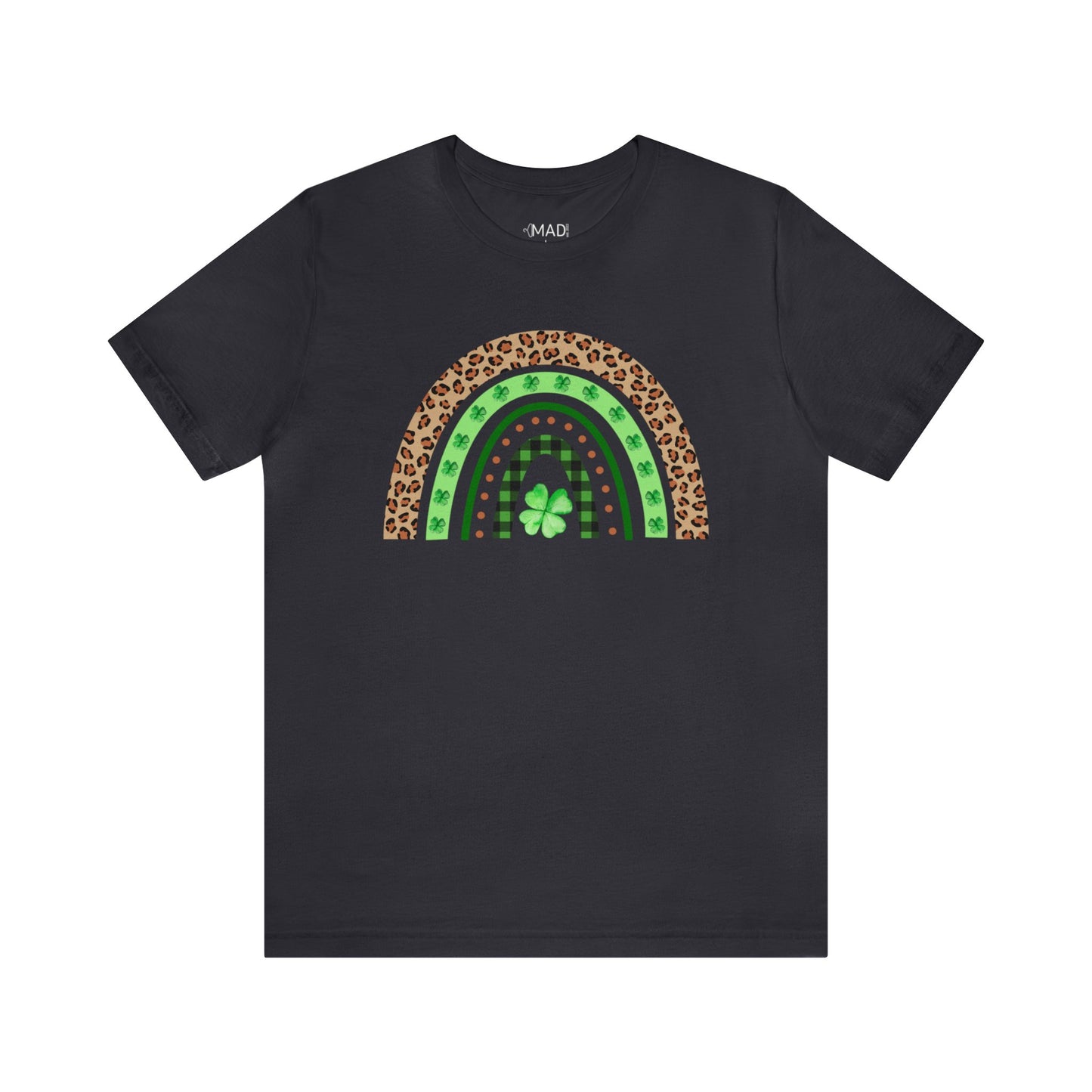 Green Lepard Rainbow St. Patrick's Day Unisex Jersey Short Sleeve Tee