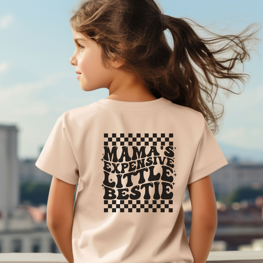 Mama's Expensive Little Bestie Youth Short Sleeve Tee