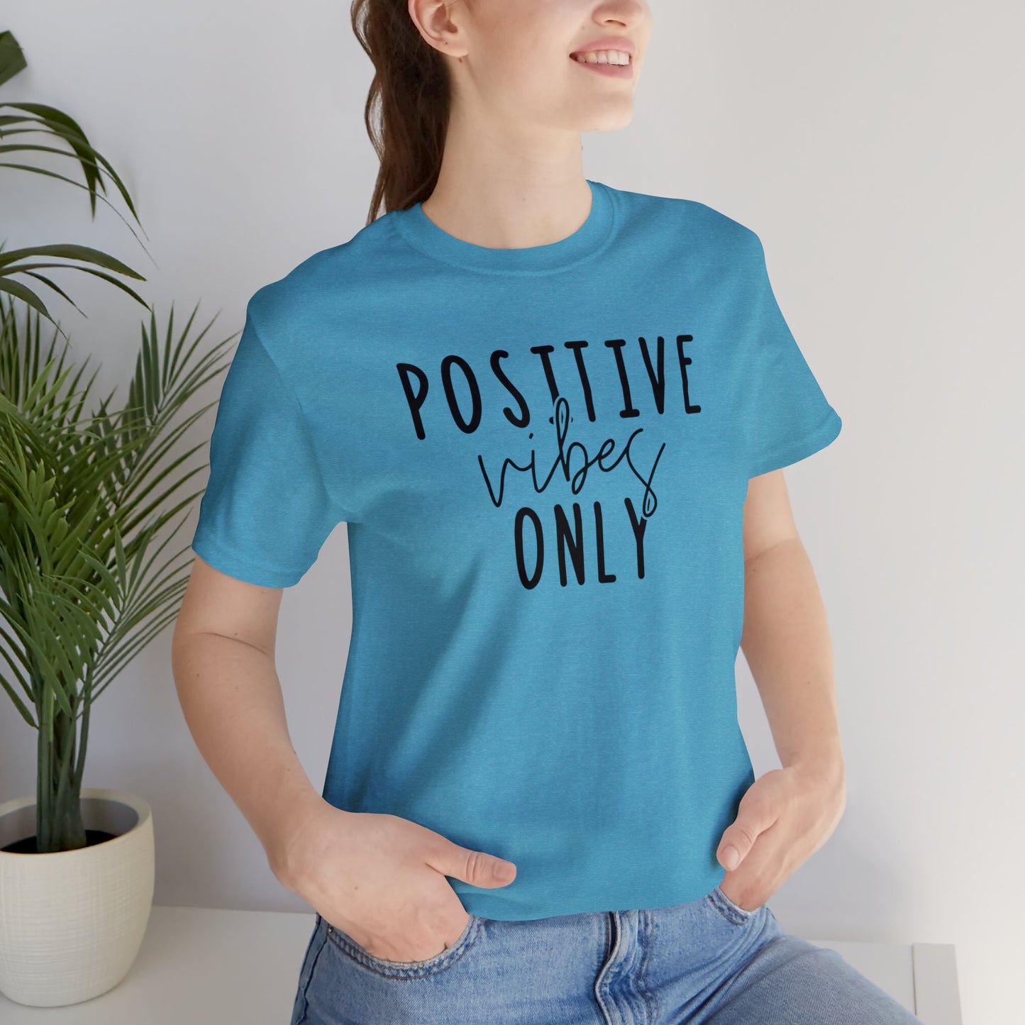 Positive Vibes Only | Unisex Jersey Short Sleeve Tee