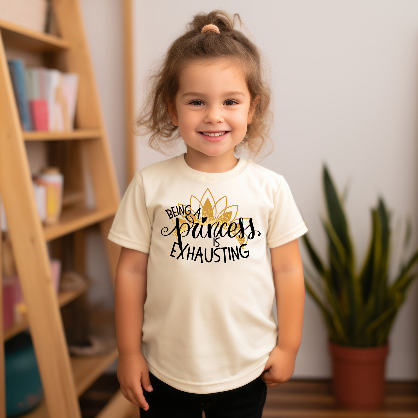 Being a Princess is Exhausting Toddler Short Sleeve Tee