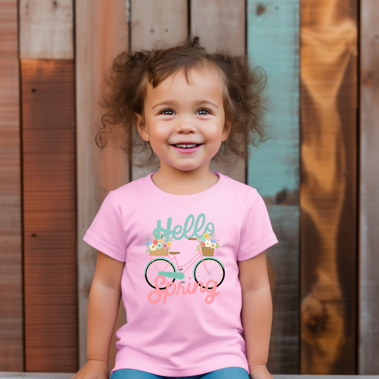 Hello Spring Toddler Short Sleeve Tee