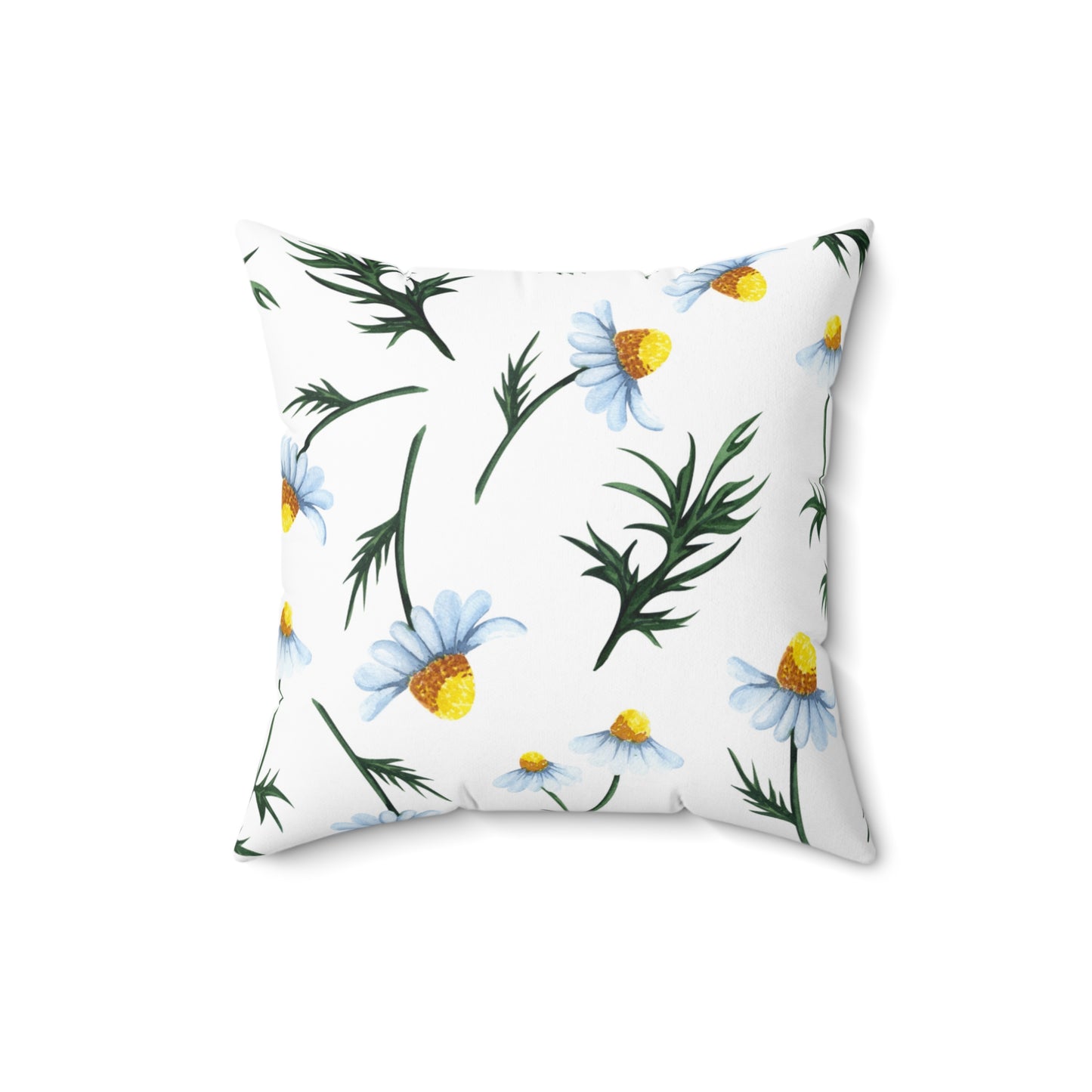 Daisy Floral Spun Polyester Square Pillow